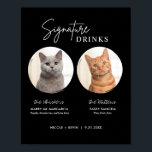 Printable Cat Wedding Signature Drinks Bar Sign<br><div class="desc">Include your kitties in your wedding with this cute editable pet wedding signature drink sign that features a circle frame to feature your pet's picture along with your signature wedding drink and recipe. Printable wedding signs are the perfect way to print your wedding signs at home. Simply download the size...</div>