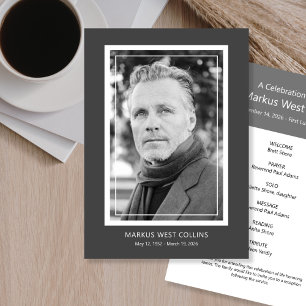 Printable Celebration of Life Full Photo Invitation