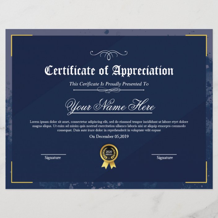 Printable Certificate Of Appreciation | Zazzle