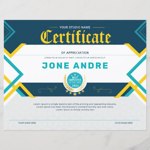 Printable Certificate Of Appreciation