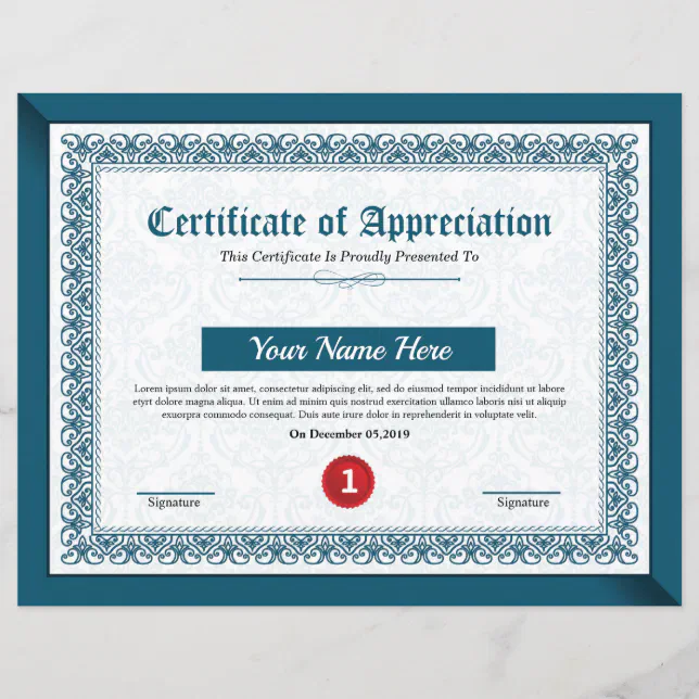 Printable Certificate Of Appreciation | Zazzle