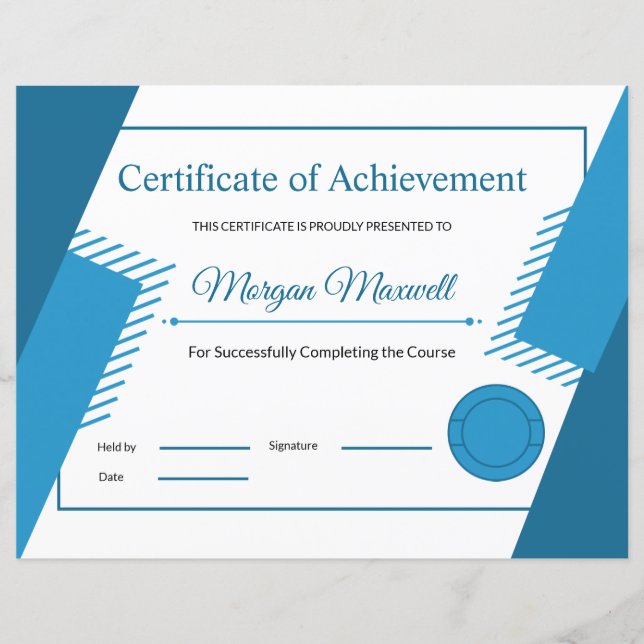 Printable Certificate Template (Front)