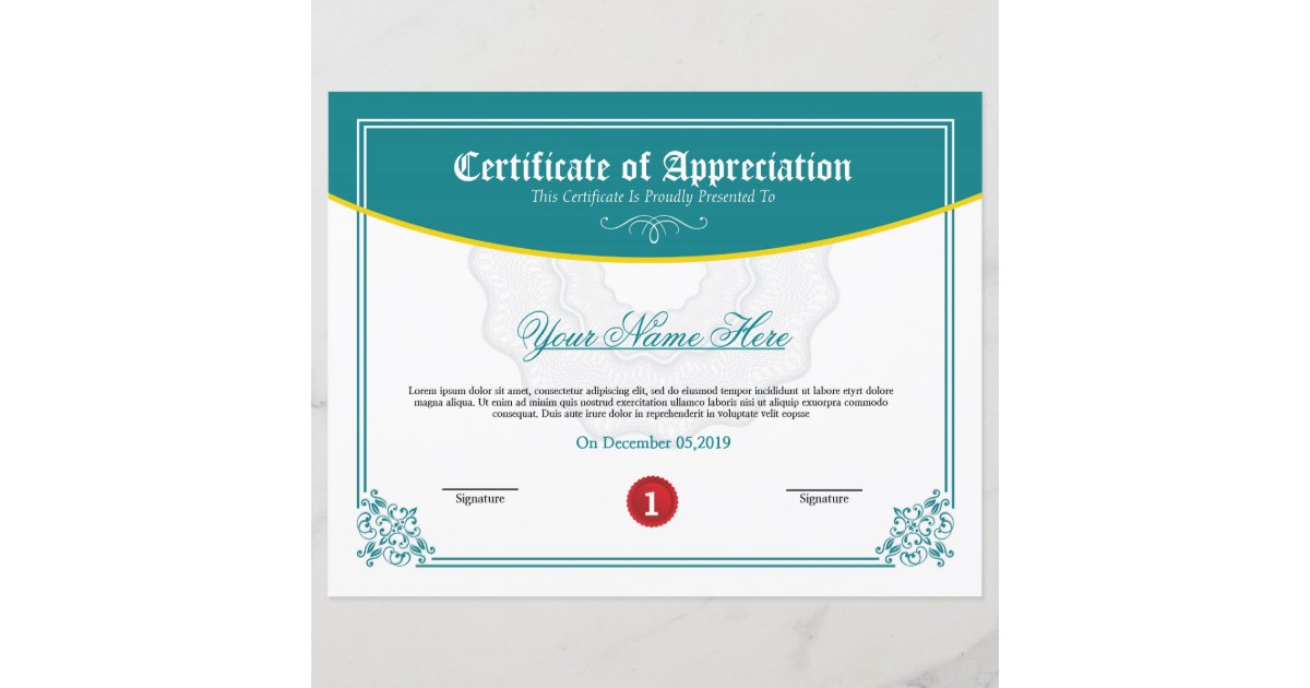 Printable Certificate Template | Zazzle