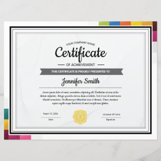 Printable Certificate Template