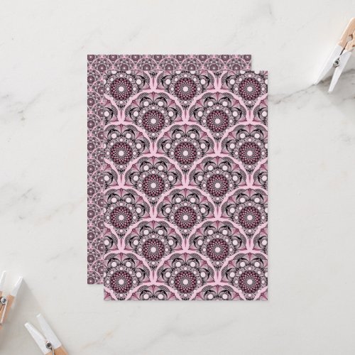 Printable Cherry Blossom Art Deco Scrapbook Paper Invitation