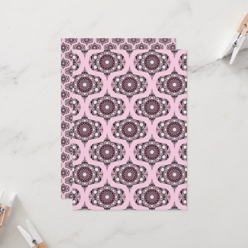Printable Cherry Blossom Retro 70s Scrapbook Paper Invitation