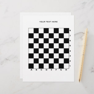 Printable chess board with numbers and letters letterhead