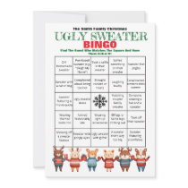 Printable Christmas Bingo-Ugly Sweater Party Game Invitation