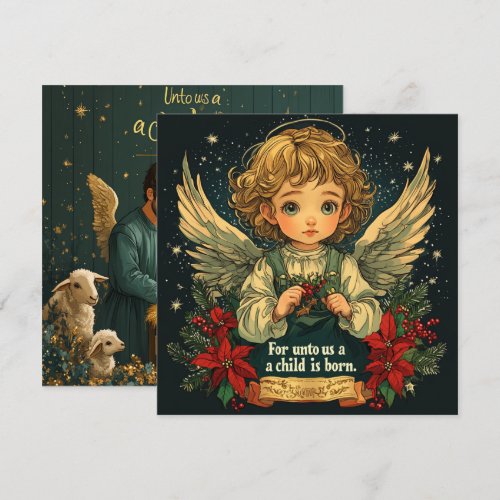Printable Christmas Christ Child Bible Verse Paper Invitation