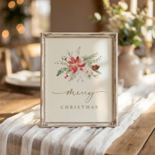 Printable Christmas Wall Art Elegant Boho Greenery