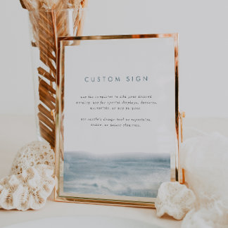 Printable Coastal Watercolor Custom Wedding Sign
