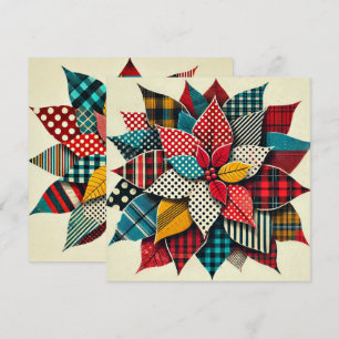 Printable Collage Pop Art Poinsettia Scrapbook Invitation