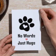 Printable Condolence Card for Friend, Pet Loss Gri