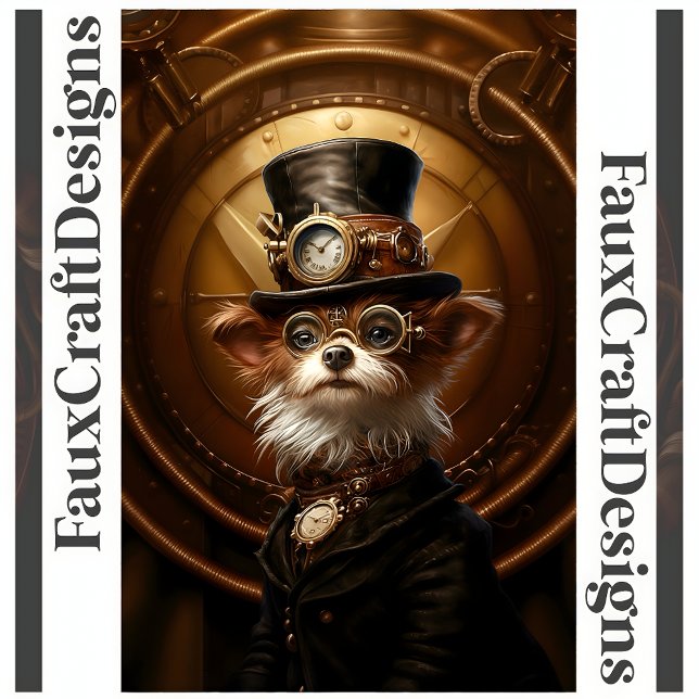 Printable Cute Steampunk Dog Hat Goggles 110 Poster (Creator Uploaded)