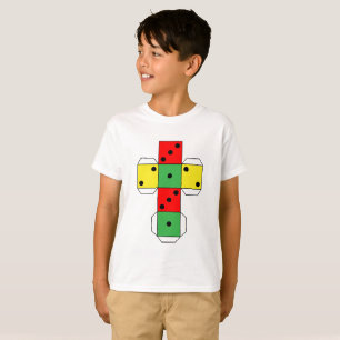 Printable die dice Drawing figure Vivid color T-Shirt