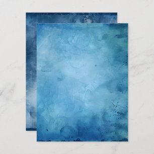 Printable Distressed Ink Blue Scrapbook Paper Invitation