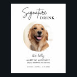 Printable Dog Wedding Signature Drinks Sign<br><div class="desc">Cute editable pet wedding signature drink sign features a circle frame to feature your pet's picture along with your signature wedding drink and recipe. Printable wedding signs are the perfect way to print your wedding signs at home. Simply download the size you need and print at your local office supply...</div>