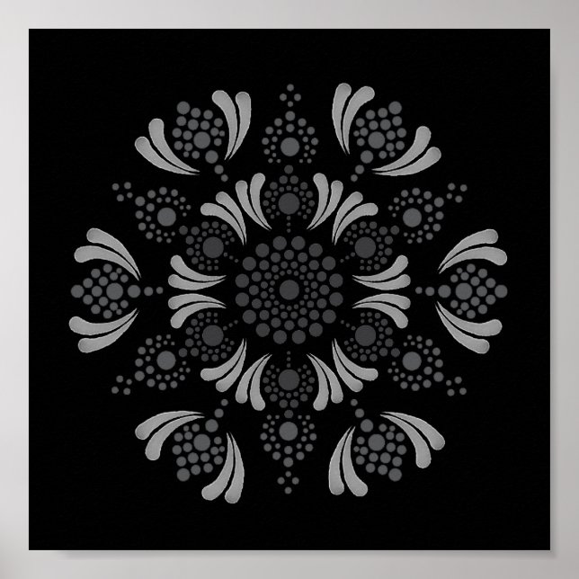 Printable Dot Your Own Mandala Template Poster (Front)