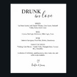 Printable Drunk In Love Wedding Bar Sign Menu<br><div class="desc">Drunk In Love wedding bar sign is a fun way to personalize your wedding day drinks menu. Printable wedding signs are the perfect way to print your wedding signs at home. Simply download the size you need and print at your local office supply store or at home.</div>