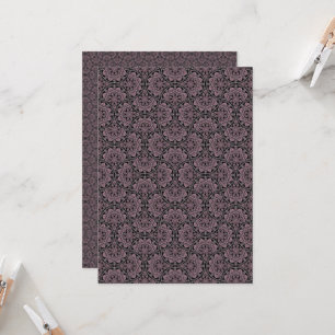 Printable Dusky Rose Fronds Fans Scrapbook Paper Invitation