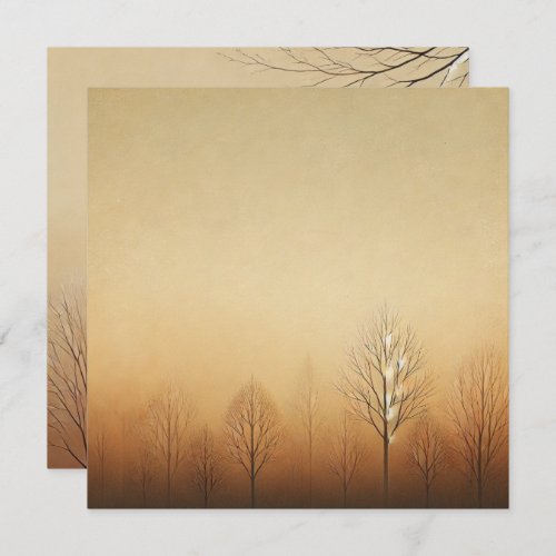 Printable Earthy Brown Autumnal Ombre Scrapbook Invitation