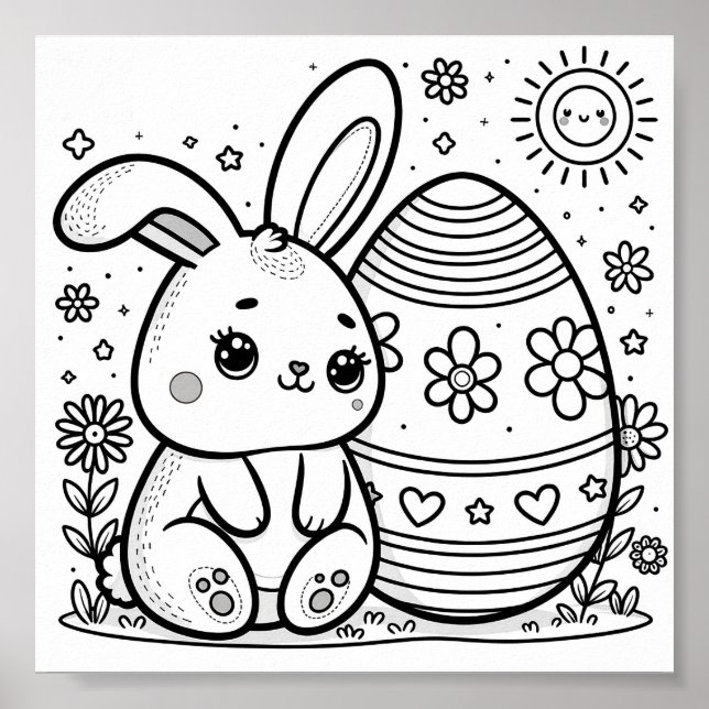 Printable Easter Crafts For Kids Poster (Front)