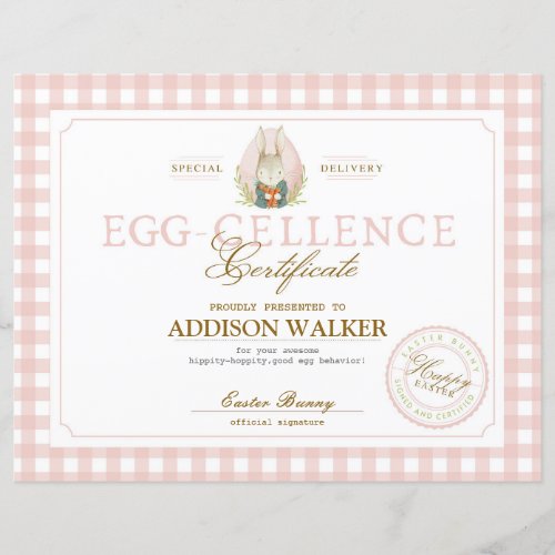 Printable Egg_cellence Certificate