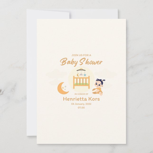 Printable Envelope Cute Baby Shower Card (Front)