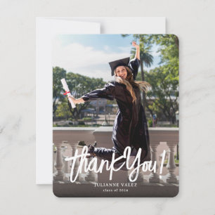 Printable Excited Graduate Thank You Photo Invitation