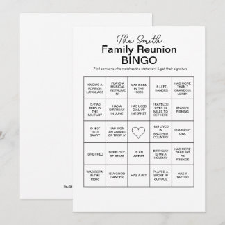 Printable Family Reunion Find the Guess Who Invitation
