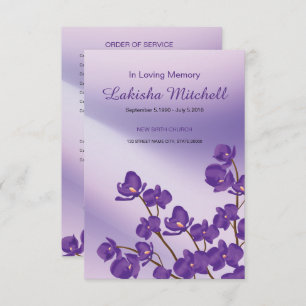 Printable Floral Funeral Program Card