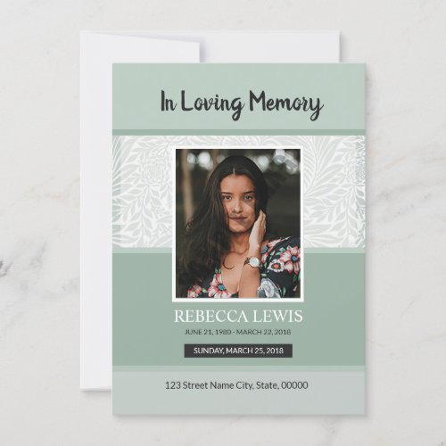 Printable Funeral Prayer Card