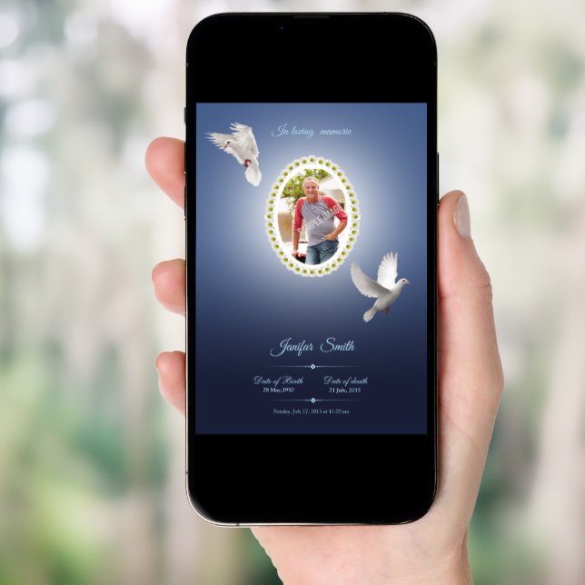 Printable Funeral Program Template (Front Digital)