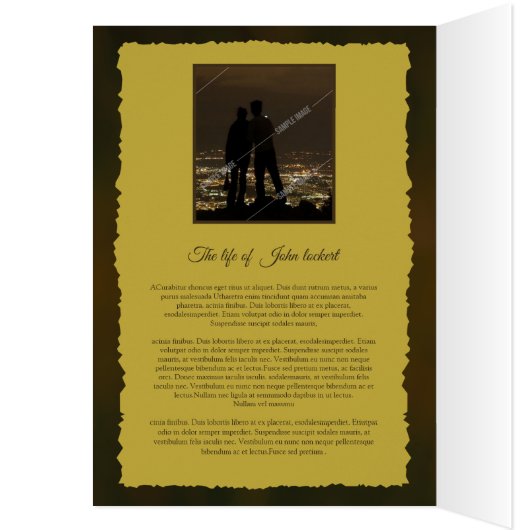 Printable Funeral Program Template (Inside (Left))