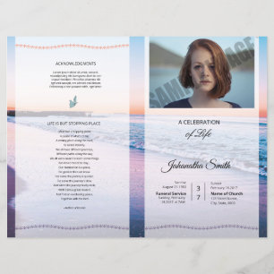 Printable Funeral Program template