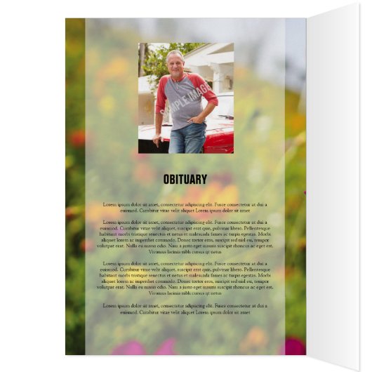 Printable Funeral Program Template (Inside (Left))