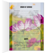 Printable Funeral Program Template (Inside (Right))