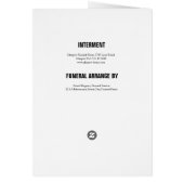 Printable Funeral Program Template (Back)