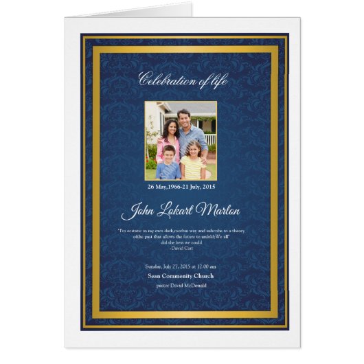 Printable Funeral Program Template (Front)