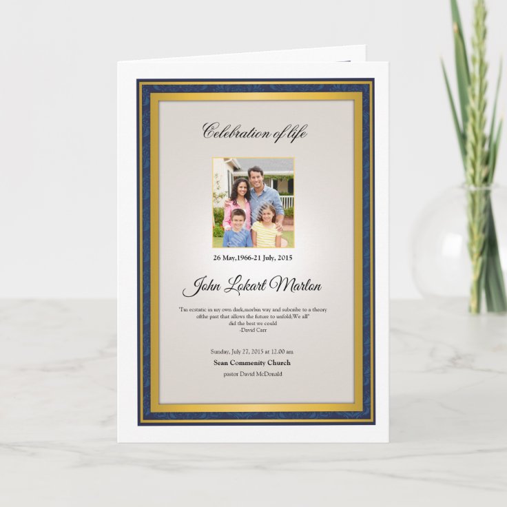 Printable Funeral Template | Zazzle