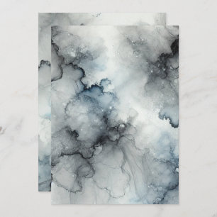 Printable Ghostly Mist Halloween Alcohol Ink Invitation