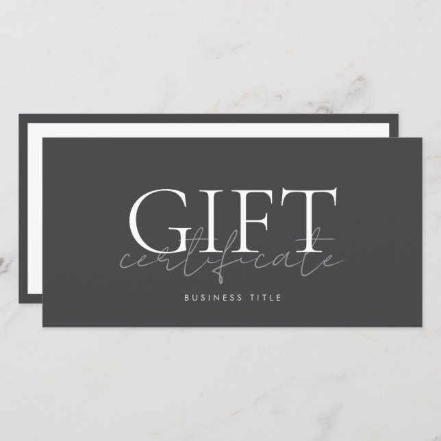 Printable Gift Card Template Easy To Customize (Front/Back)