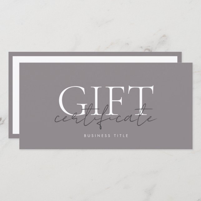 Printable Gift Card Template Easy To Customize (Front/Back)