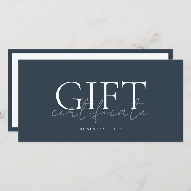 Printable Gift Card Template Easy To Customize (Front/Back)