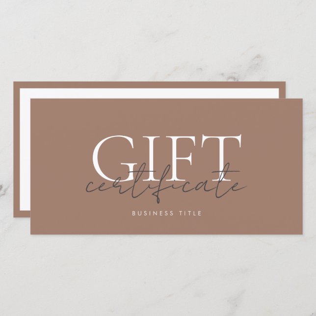 Printable Gift Card Template Easy To Customize (Front/Back)