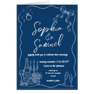Printable Hand‑Drawn Wedding Invitation