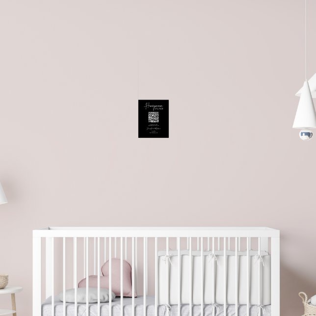 Printable Honeymoon Fund Sign QR Code Black | Zazzle printable-honeymoon-fund-sign-qr-code-black-zazzle