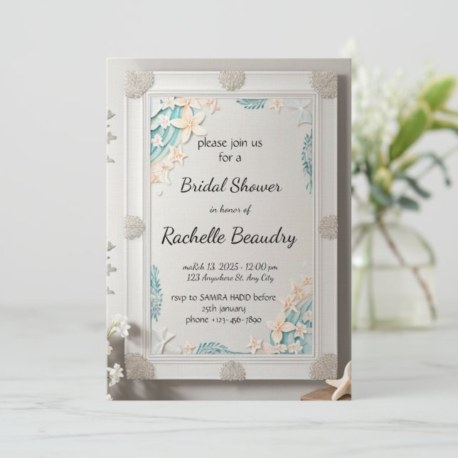 Printable Invitation Template for Bridal shower (Standing Front)