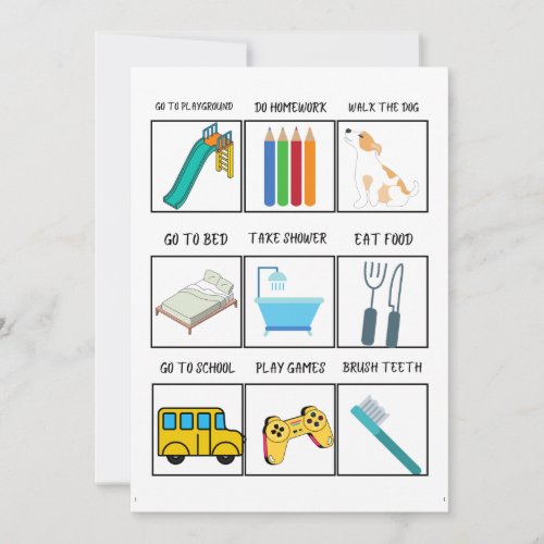 PRINTABLE KIDS ROUTINE HOLIDAY CARD