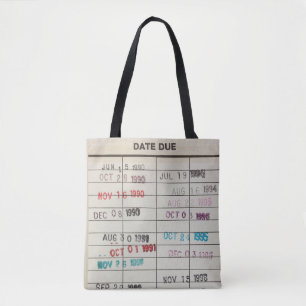 Printable Library Cards Tote Bag